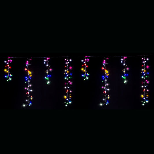 LED Dancing Cluster Icicles 9m Available in 2 Options - Warm White