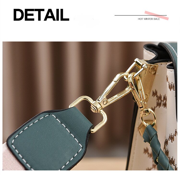 Brown Stylish Korean Minimalist Crossbody Bag - Elegant Small Square Shoulder Bag with Phone Pocket