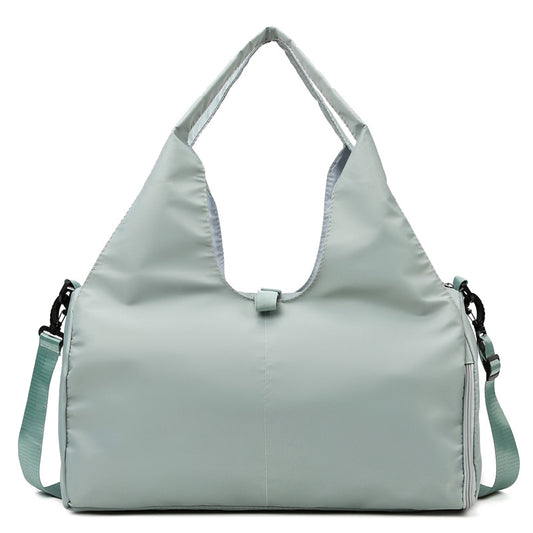 Green Stylish Women's Travel Bag - Large-Capacity Fitness & Yoga Bag with Separate Shoe Compartment