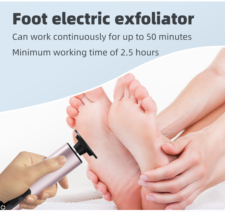 Purple Professional 2-in-1 Electric Foot Callus Remover and Manicure Kit - 9 Speeds Rechargeable Electronic Foot File with LCD Display - Professional Pedicure Tool for Dead Skin and Nail Care