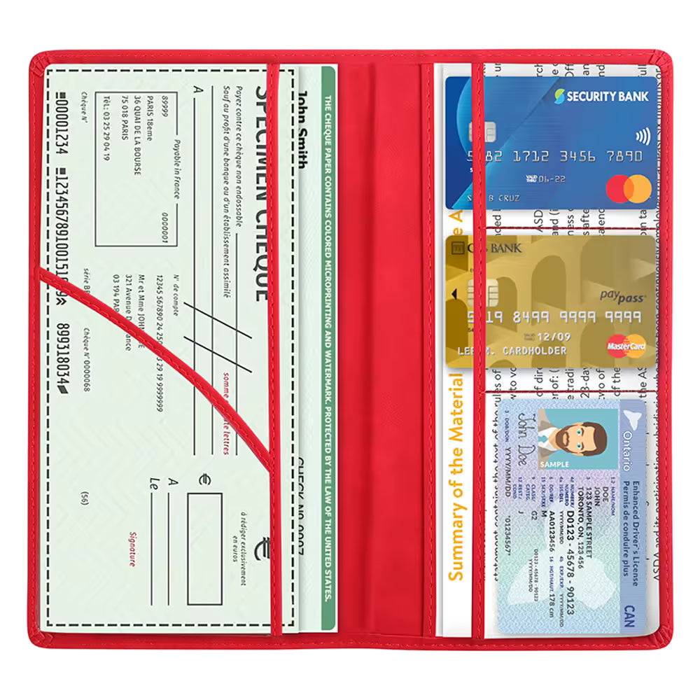 3 Pcs Premium PU Leather Car Registration and Insurance Holder - Slim Auto Document Organizer, Driver's License Wallet and Travel Passport Folder - Purple