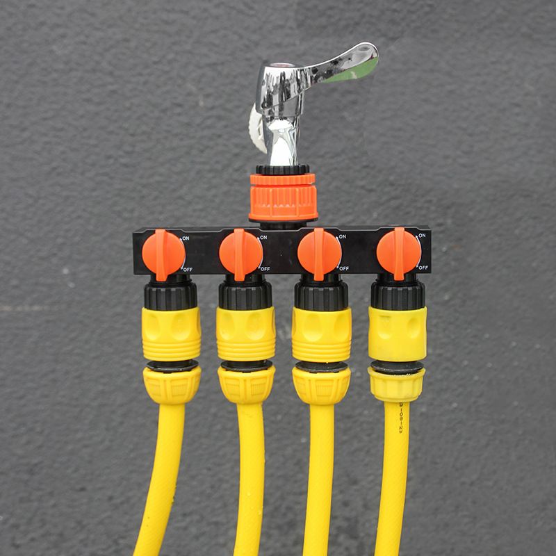 2pcs Blue 4-Way Garden Hose Splitter - Multi-Outlet Tap Manifold with Individual Control Valves - Universal Fit for 1/2 inch 3/4 inch and 1 inch Taps - Durable ABS Irrigation Water Distributor