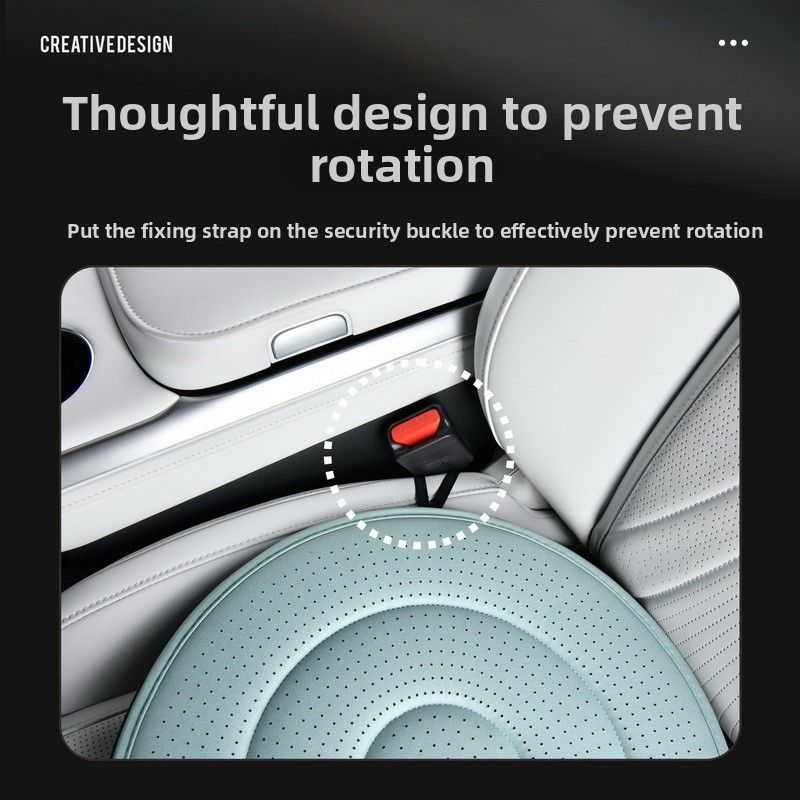 Beige 360 Degree Rotating Car Seat Cushion - 53cm Nano Tech Swivel Mobility Aid - Easy Vehicle Entry and Exit for Seniors, Breathable Non Slip Ergonomic Support for Home Office and Travel