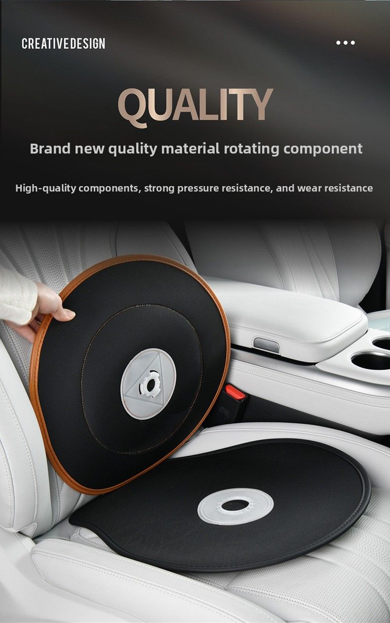 Coffee 360 Degree Rotating Car Seat Cushion - 53cm Nano Tech Swivel Mobility Aid - Easy Vehicle Entry and Exit for Seniors, Breathable Non Slip Ergonomic Support for Home Office and Travel