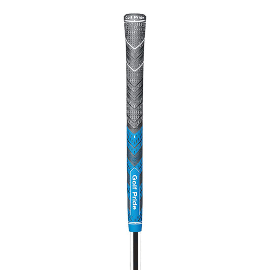 2 Pcs Blue MCC PLUS4 Midsize Golf Grip - Rubber and Cotton Thread Hybrid, 265 mm, 72g, Core 60