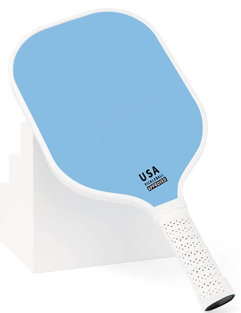 Orange Fiberglass Pickleball Paddle Set - 2 Minimalist Paddles, 4 Balls, and Carry Bag for Outdoor Play