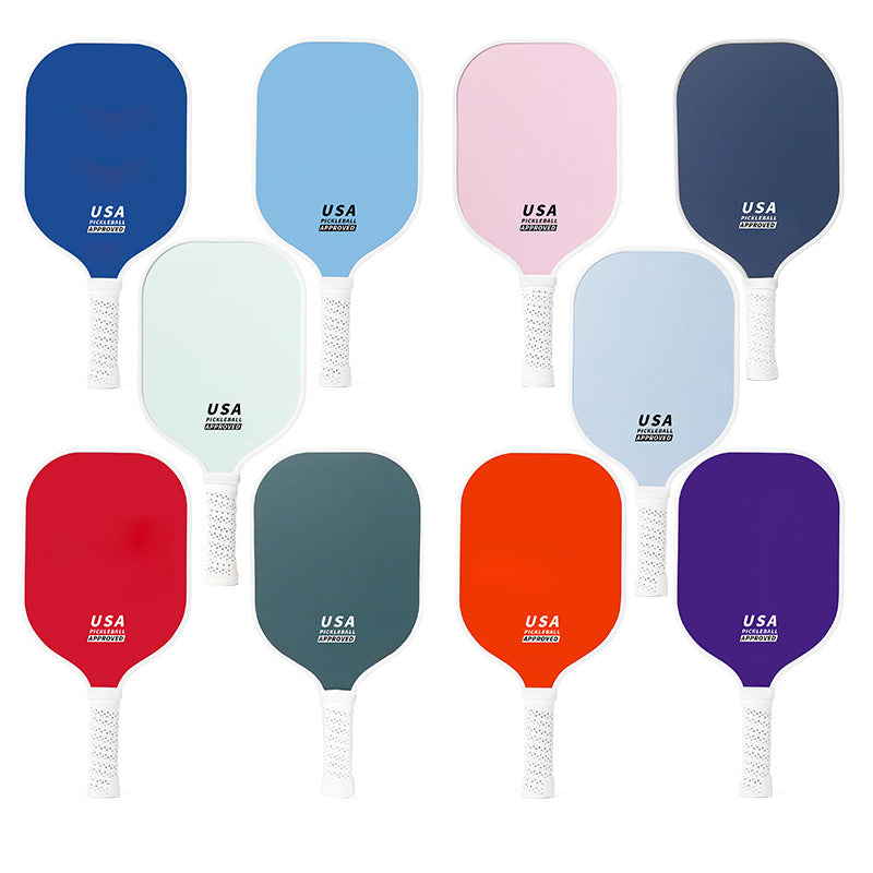 Light Green Fiberglass Pickleball Paddle Set - 2 Minimalist Paddles, 4 Balls, and Carry Bag for Outdoor Play