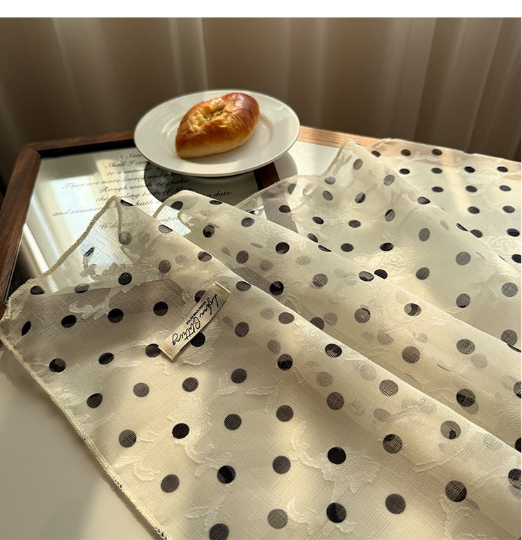 Style 16 Dark Blue Versatile Patterned Square Scarf | 65x65cm Lightweight Polyester Neckerchief Headband | Vintage Polka Dot & Floral