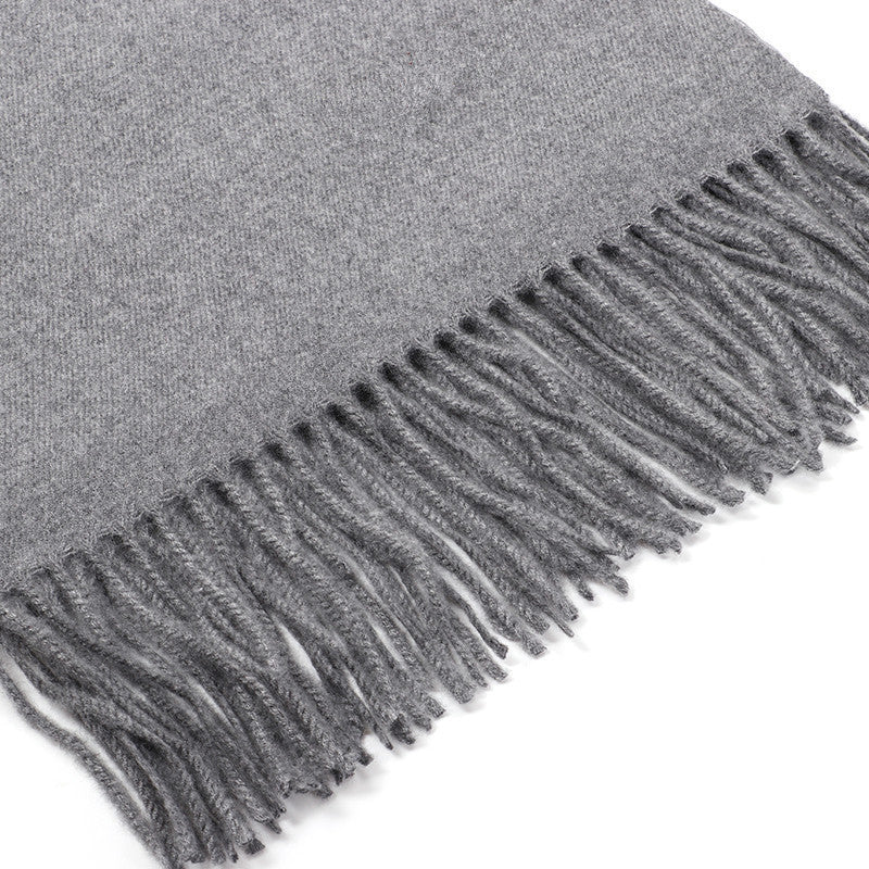 Luxury Cashmere Blend Scarf, Large 200x70cm Fringed Scarf (Turmeric)