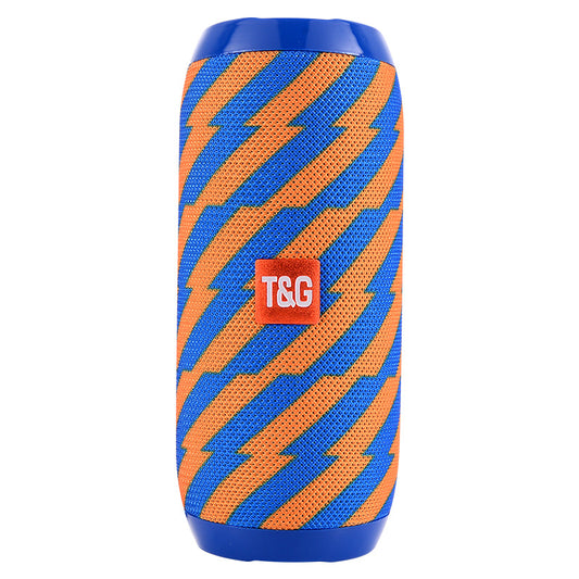 Blue (orange stripes)Portable Bluetooth Speaker - HiFi 360 Degree Audio Wireless Mini Speaker, Support Hands-free Calling