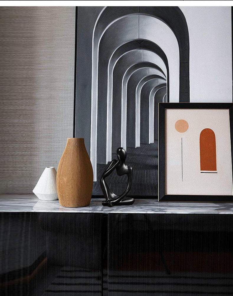 Nordic Abstract Resin Figurine - Modern Minimalist Home Decor Sculpture(Gold)
