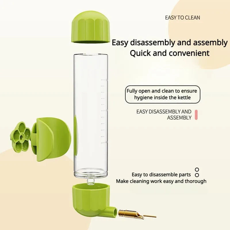White Automatic Bird Water Feeder Bottle (200ml) - Leakproof No-Drip Dispenser for Parrots