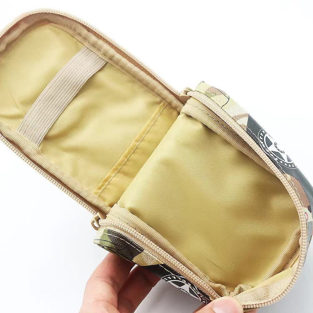 Camouflage Car Shaped Pencil Case - Large Capacity Stationery Organizer Pouch (Camouflage gray)