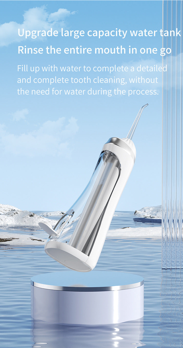 Black Portable Ultrasonic Oral Irrigator with 3 Cleaning Modes Smart Teeth Cleaning Machine