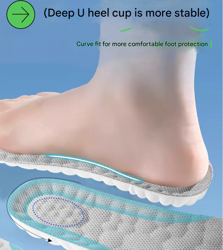 Black 5 pcs 4D Cloud Technology Shoe Inserts - High Rebound, Super Soft, Breathable, Athletic Support (size : 41-42/265mm)