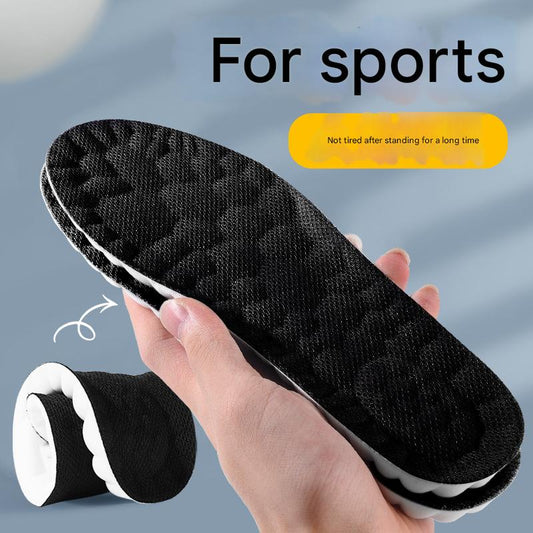 Black 5 pcs 4D Cloud Technology Shoe Inserts - High Rebound, Super Soft, Breathable, Athletic Support (size : 43-44/275mm)