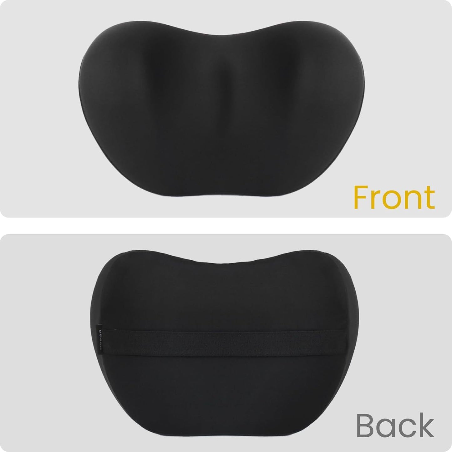 Blue Ergonomic Memory Foam Car Headrest & Lumbar Support Cushion Set - Driving Comfort Neck & Back Pillow