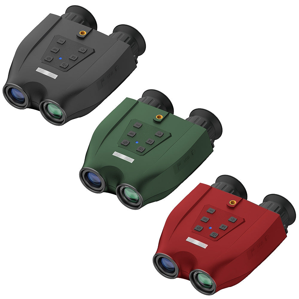 Green Professional HD Digital Night Vision Binoculars - 6X Optical Zoom, IR Illumination, Record 2.5K Video & 48MP Photos