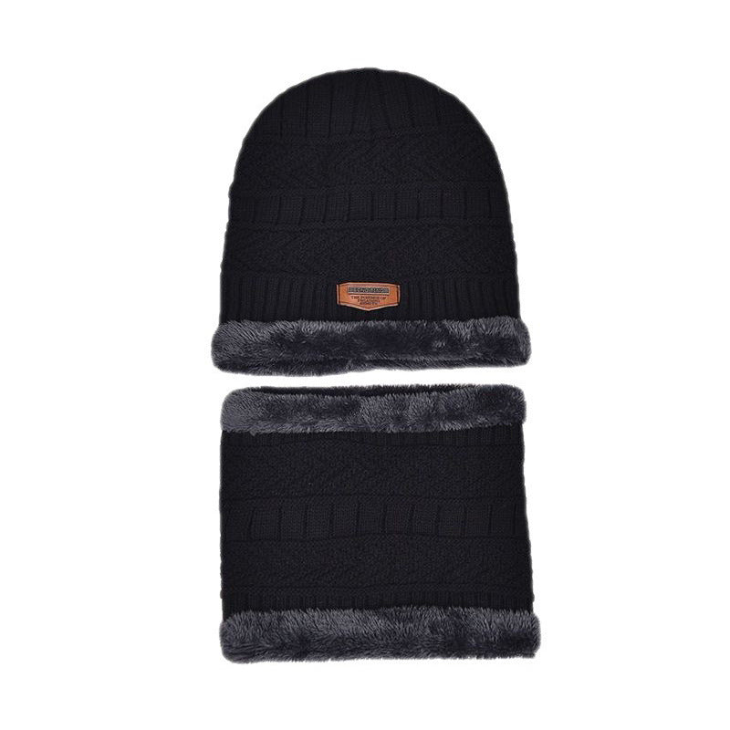 Khaki Men's 5-Piece Winter Essentials Set -  Lined Beanie Hat, Neck Warmer, Touchscreen Gloves & 2 Pairs Thermal Socks