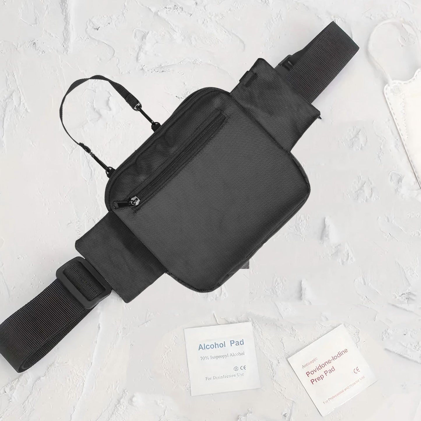 Dark Blue Nurse Utility Belt Bag - Multi-Pocket Medical Organizer Waist Pack for Tools & Essentials
