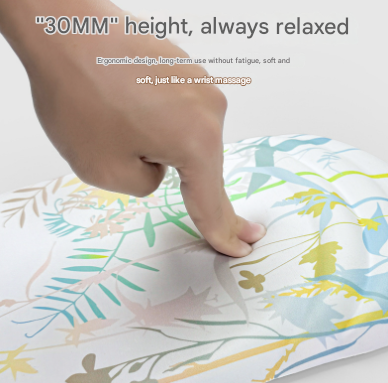 White Ergonomic Mouse Pad with 3D Silicone Gel Wrist Rest - Stylish Comfort & Support for Office & Home
