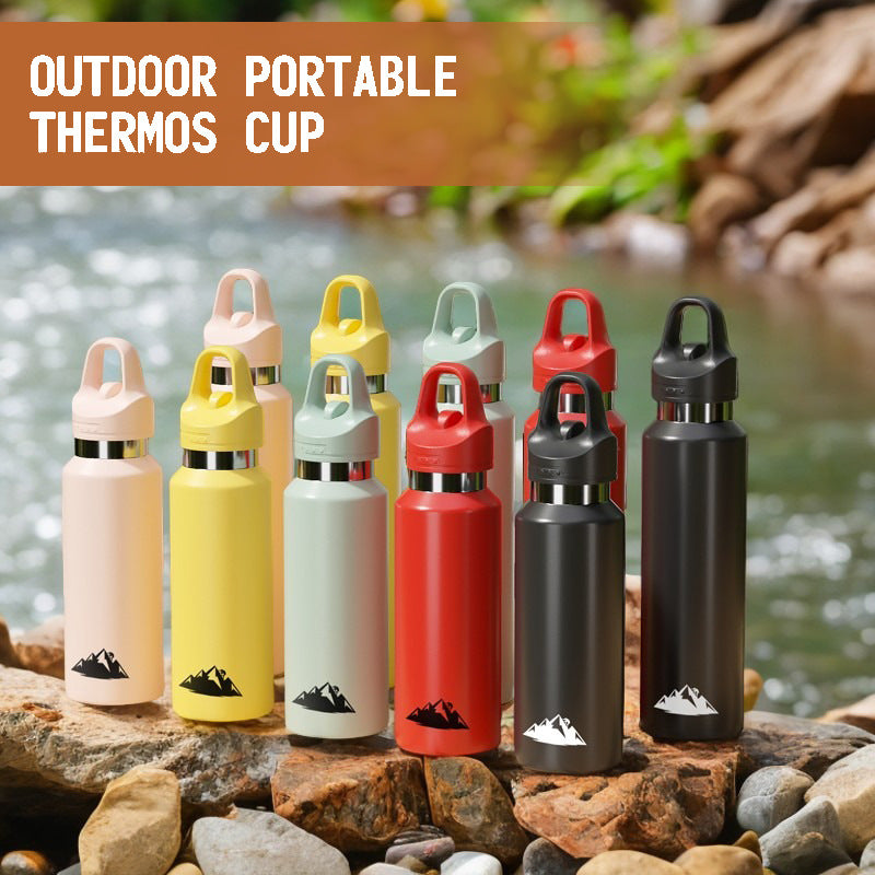Pink 480ml Insulated Stainless Steel Water Bottle - Leakproof One-Click Lid Thermal Flask for Hot & Cold Drinks
