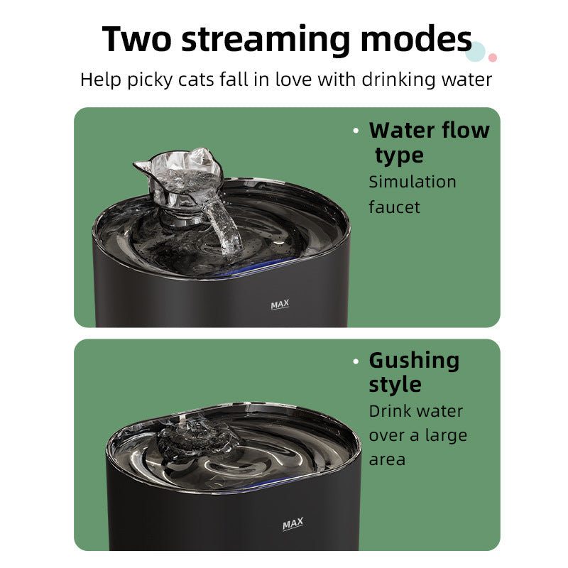 FT666  Introductory Version Automatic Pet Drinking Fountain for Cats & Dogs - Filtered Flowing Water