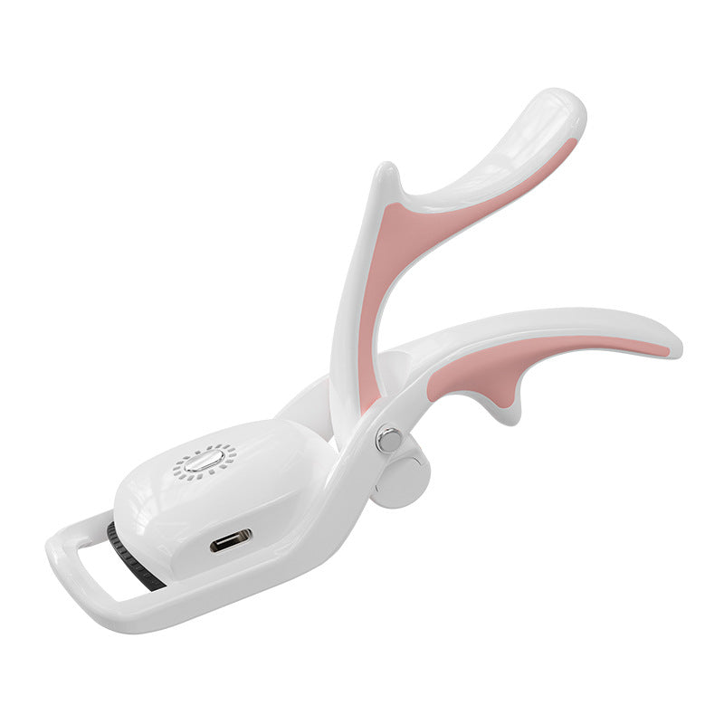 White USB Rechargeable Electric Heated Eyelash Curler - Lash Lift and Extension Tool