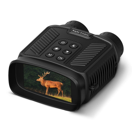 Black 4K Ultra HD Digital Night Vision Binoculars - Infrared Scope for Hunting & Outdoor Observation