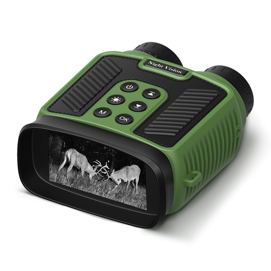 Green 4K Ultra HD Digital Night Vision Binoculars - Infrared Scope for Hunting & Outdoor Observation
