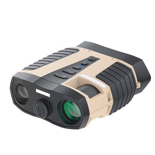 Beige HD Digital Night Vision Binoculars - High Magnification Infrared Scope with Color Night View