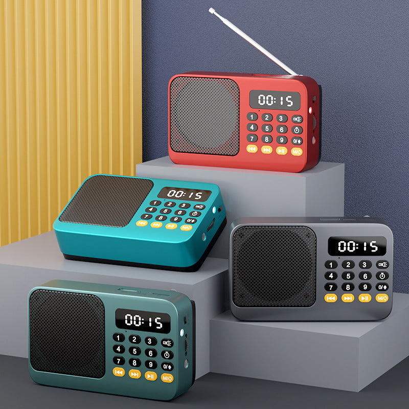 Portable Digital Music Player & FM Radio,4 Playback Modes, LED Flashlight(Blue)