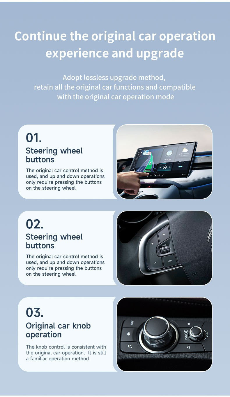 2-in-1 Wireless CarPlay & Android Auto Adapter - Plug & Play Dongle for Cars(Applicable to iPhone-Black)
