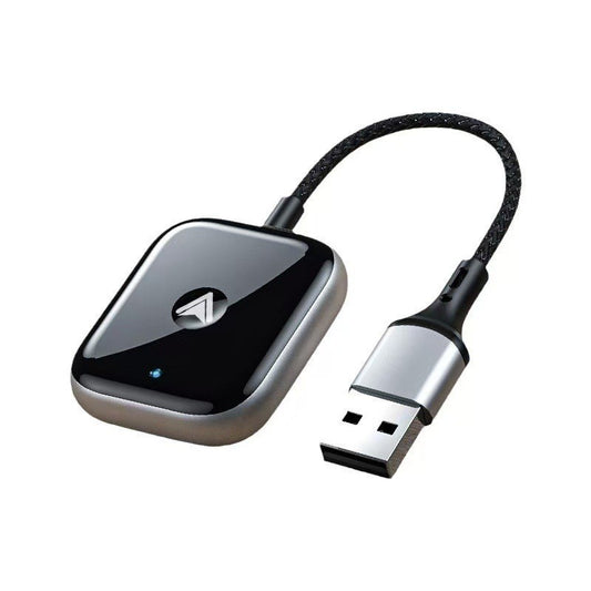 2-in-1 Wireless CarPlay & Android Auto Adapter - Plug & Play Dongle for Cars(Applicable to Android-Black)