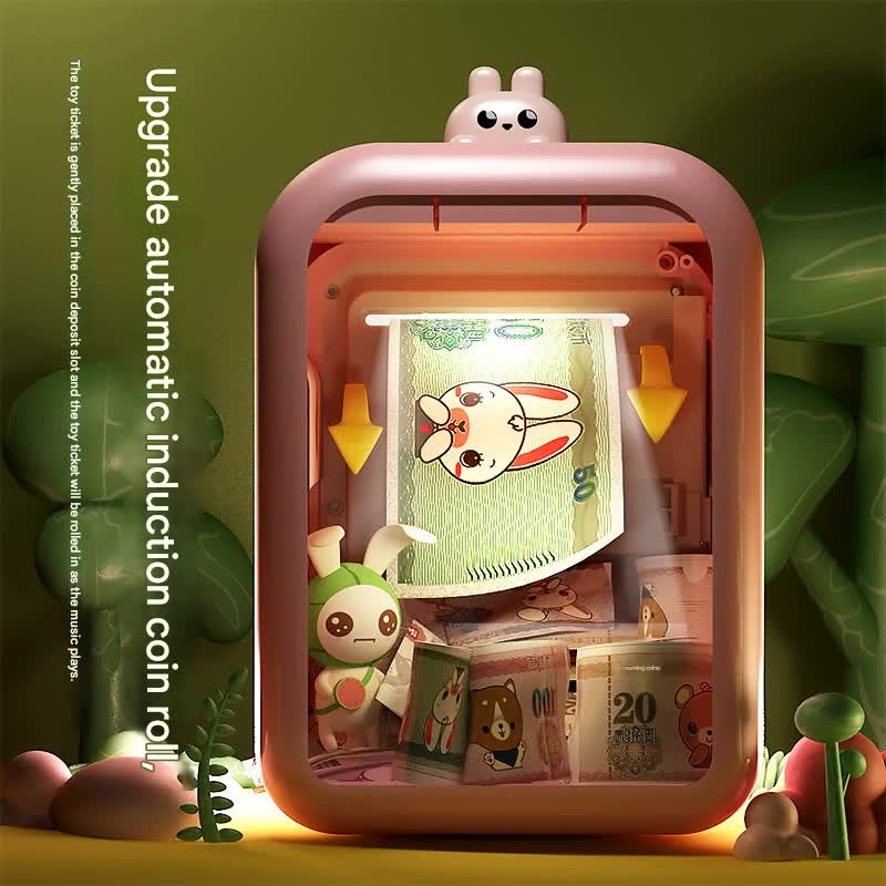 Interactive Kids' Piggy Bank Safe with Music, Stories & Password Lock(Pink)