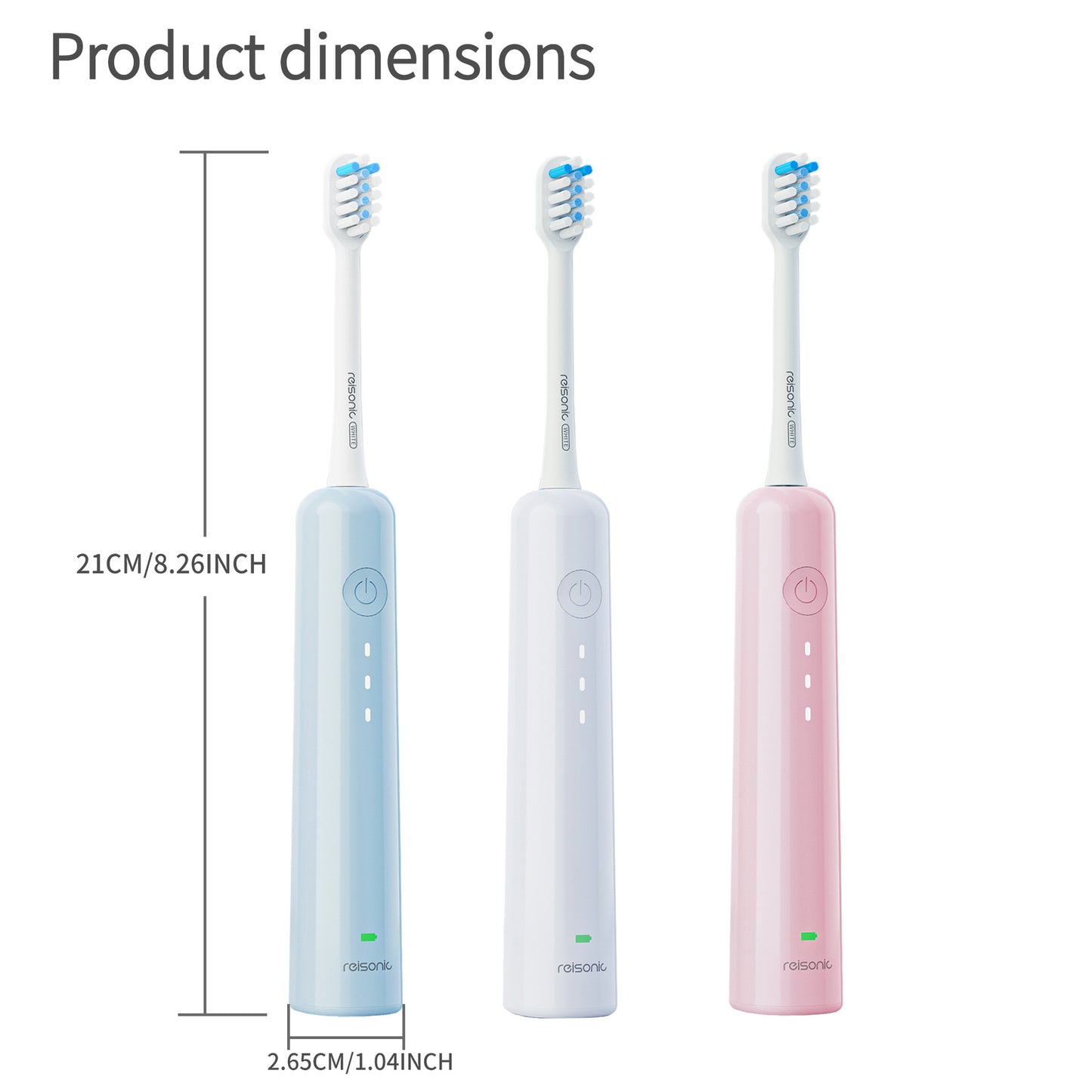 Electric Toothbrush with Ultra-Soft Gum Guard Brush Heads - IPX7 Waterproof, Ergonomic Design(blue)