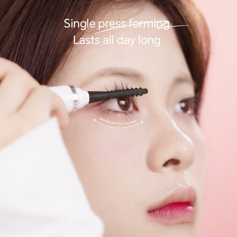 Rechargeable Heated Eyelash Curler Wand - 3 Temperature Gears, Type-C Charging, All-Day Curl(pink)
