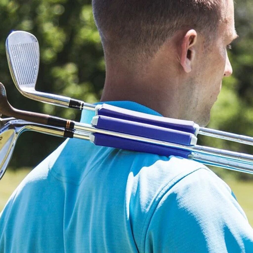 Portable Golf Club Carrier "SILO" - Holds 3 Clubs, Lightweight & Easy to Use(Gray blue)
