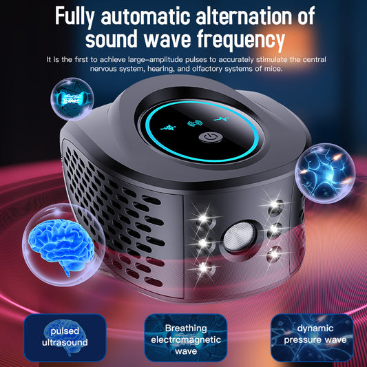 Advanced Ultrasonic Pest Repeller - Multi-Frequency Sound Waves for Mice, Mosquitoes & Cockroaches(black)