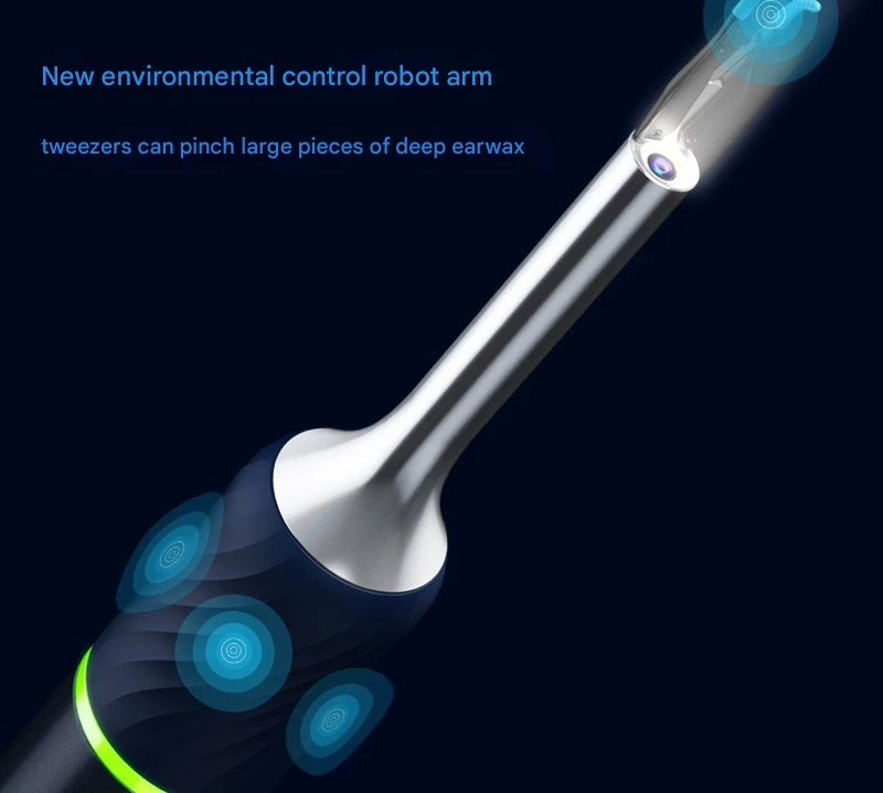 Smart Visual Ear Cleaner with HD Endoscope & Precision Tweezers - Safe for Adults & Children(Dark blue)