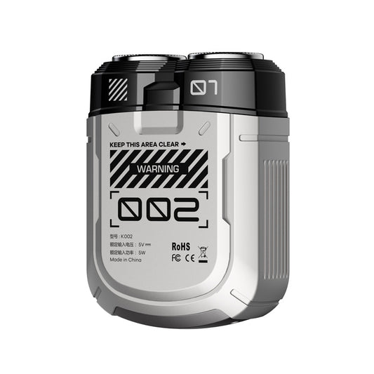 K002 Mini Electric Shaver - 3D Floating Head, IPX7 Waterproof, Type-C Charging, 70 Min Runtime Product Description(Gray)