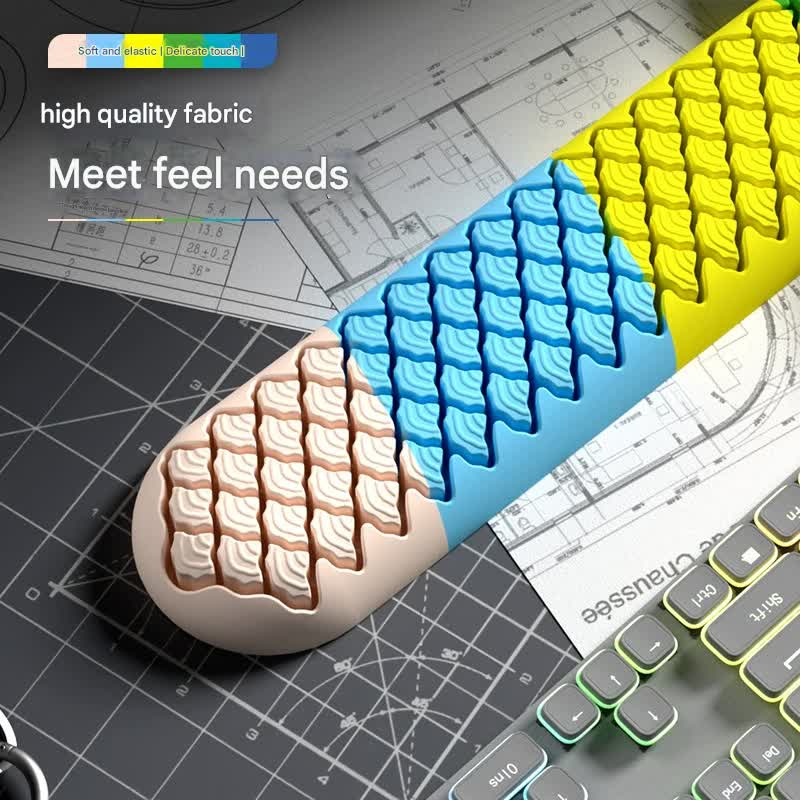 Ergonomic Keyboard & Mouse Wrist Rest Set - Soft Silicone, Non-Slip Base, Comfortable Support(blue)