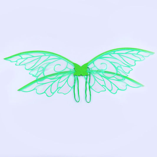 Green Enchanting Iridescent Fairy Wings - Sparkle Butterfly Elf Wings for Costume Parties, Cosplay & Dress-Up Fun