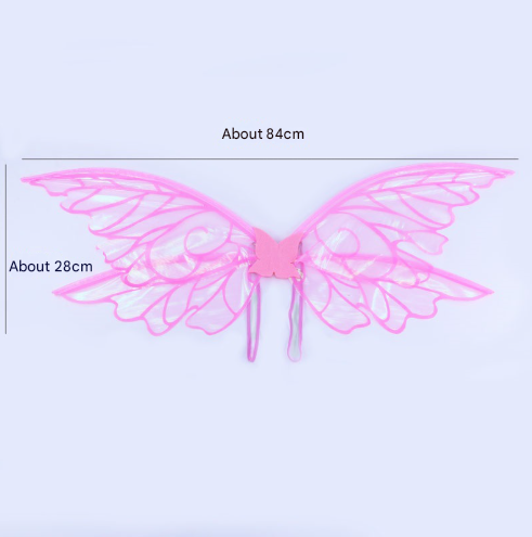 Green Enchanting Iridescent Fairy Wings - Sparkle Butterfly Elf Wings for Costume Parties, Cosplay & Dress-Up Fun