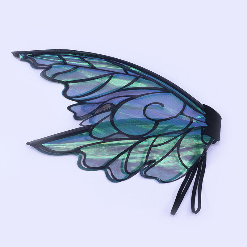 White Enchanting Iridescent Fairy Wings - Sparkle Butterfly Elf Wings for Costume Parties, Cosplay & Dress-Up Fun