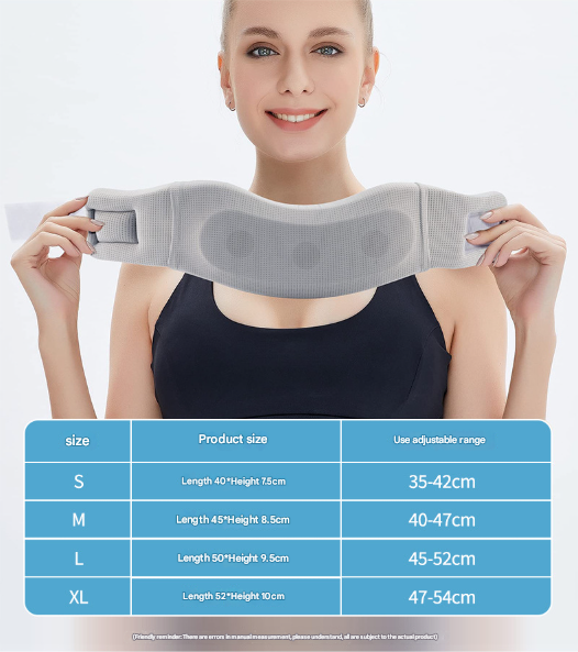 Size M Light Green Ergonomic Neck Support Brace - Soft Cervical Collar for Posture Correction and Pain Relief