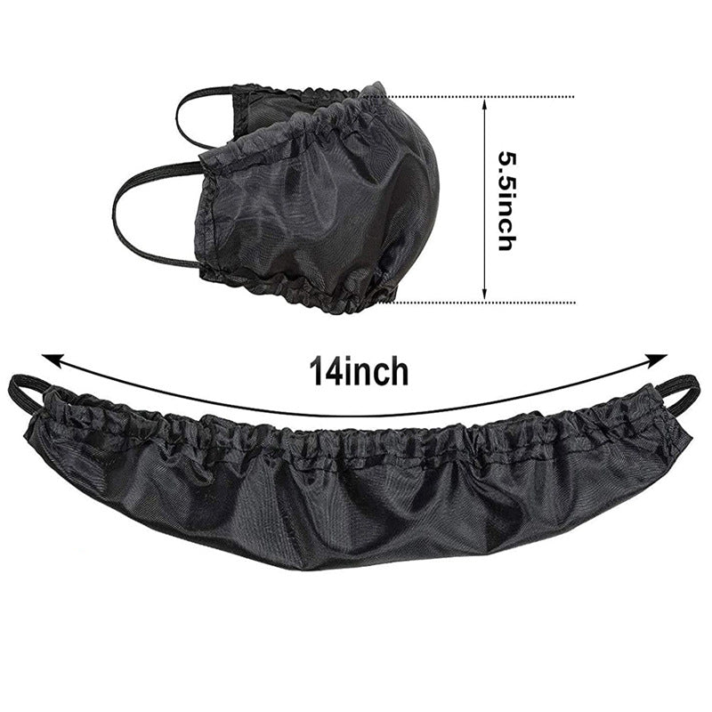 5 Pcs Black Men's Reusable Beard Guard Bib - Protective Beard Cover for Eating and Sleeping - Black Beard Bonnet Apron