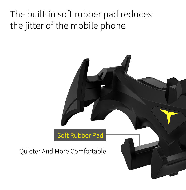 Black Creative Bat-Style Gravity Car Phone Mount - Secure Air Vent Holder with 360 Rotation