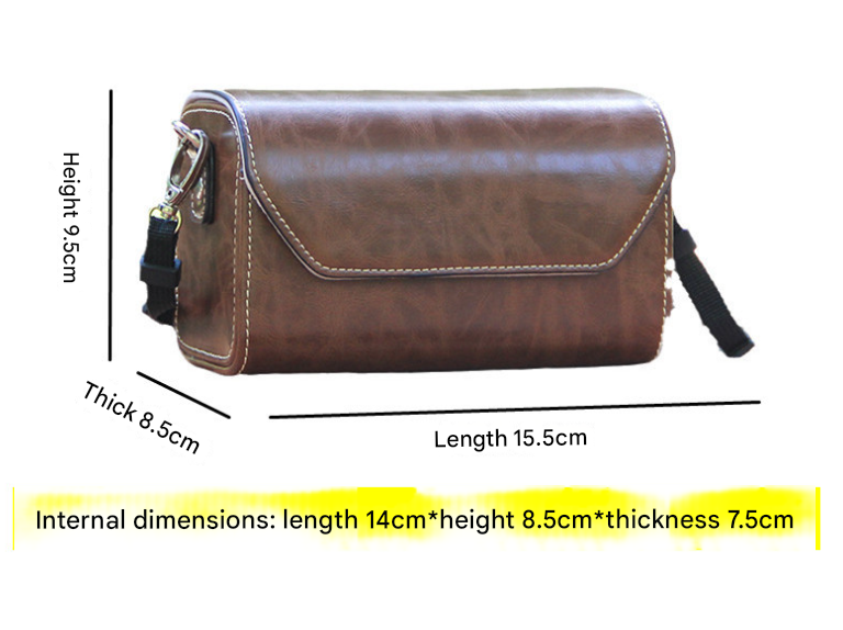 Coffee PU Leather Camera Bag for Fujifilm X Canon G Olympus PEN - Compact Vintage Design