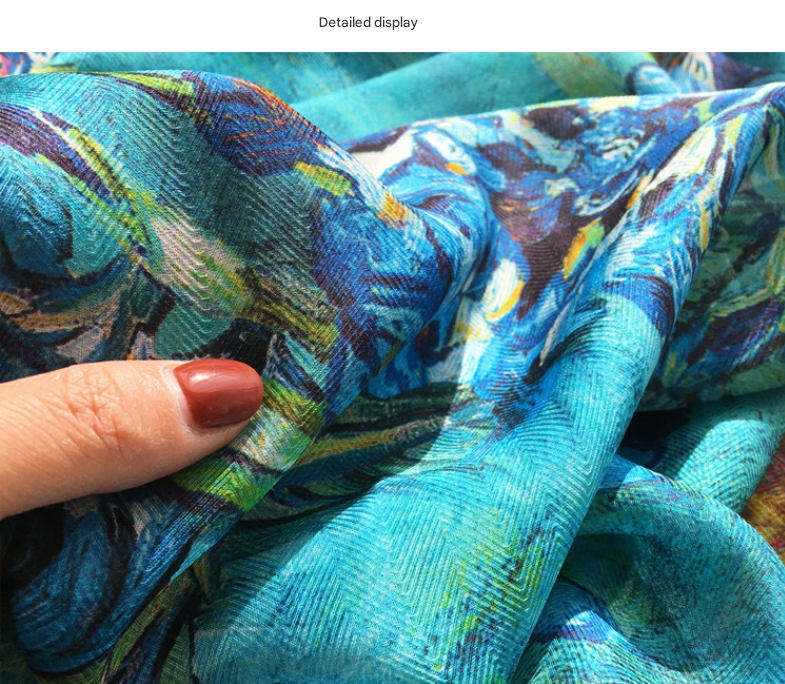 Wheat Fields Under Dark Clouds Elegant Artistry Shawl - Large 130cm Square Scarf with Oil Painting Print & Hand-Rolled Hem
